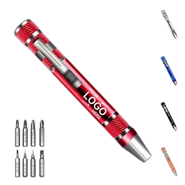 Custom Aluminum 8 in 1 Precision Screwdriver Set with Magnet — Compact Multi Tool Set 1