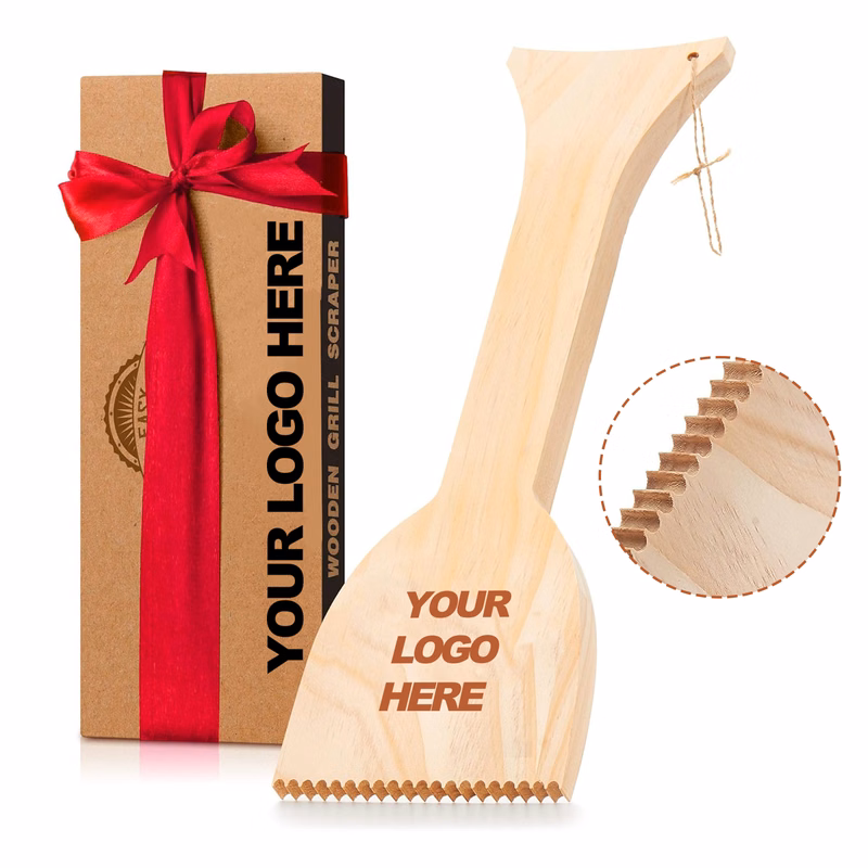 Wooden Grill Scraper for BBQ Grilling