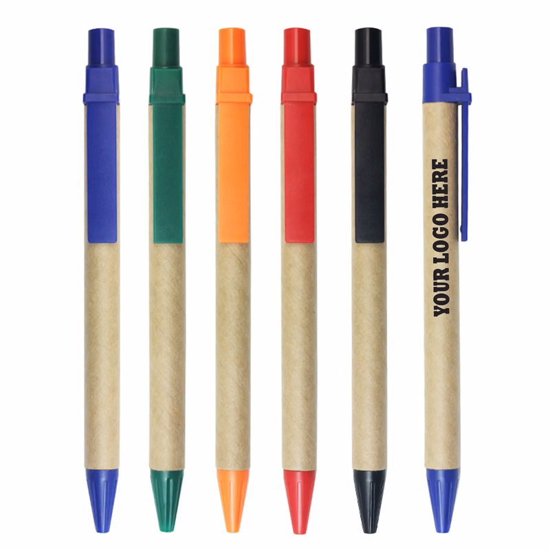Brown Paper Stick Ballpoint Advertising Pen