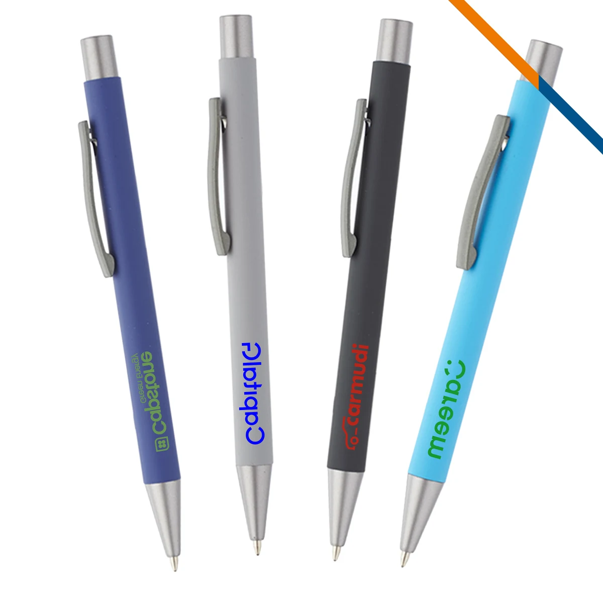 Flux Rubber Coated Metal Ballpoint Pens 1
