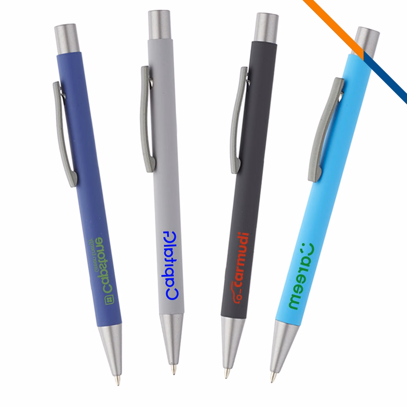 Flux Rubber Coated Metal Ballpoint Pens