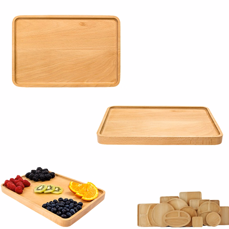 Wooden Serving Tray 9 27/32'' L X 6 11/16'' W