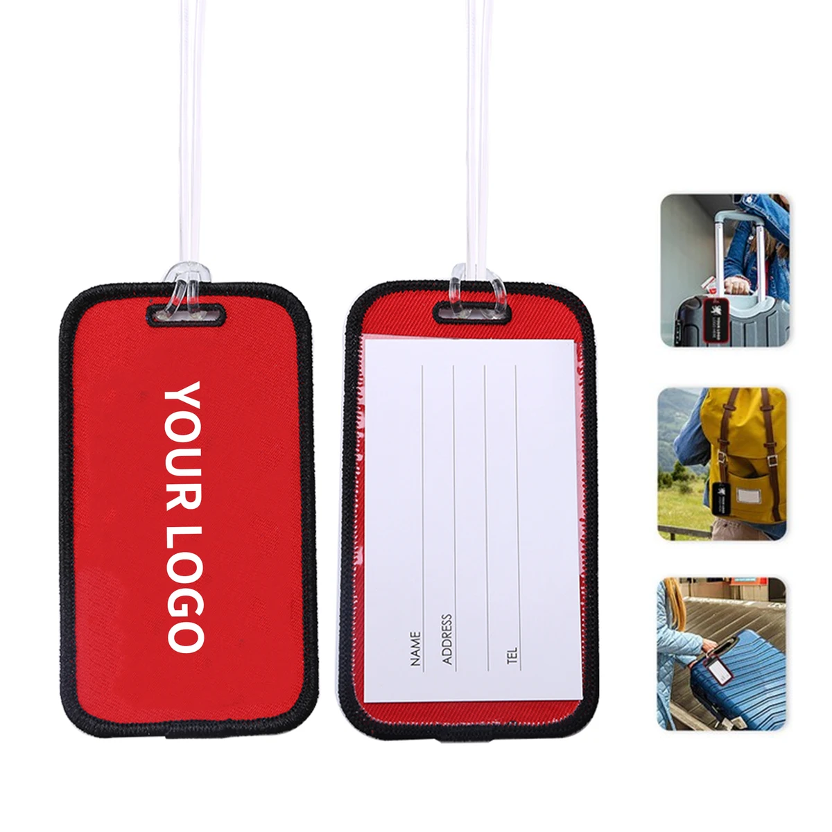 Polyester Collapsible T Shaped Handheld Fan With Storage Pouch 1