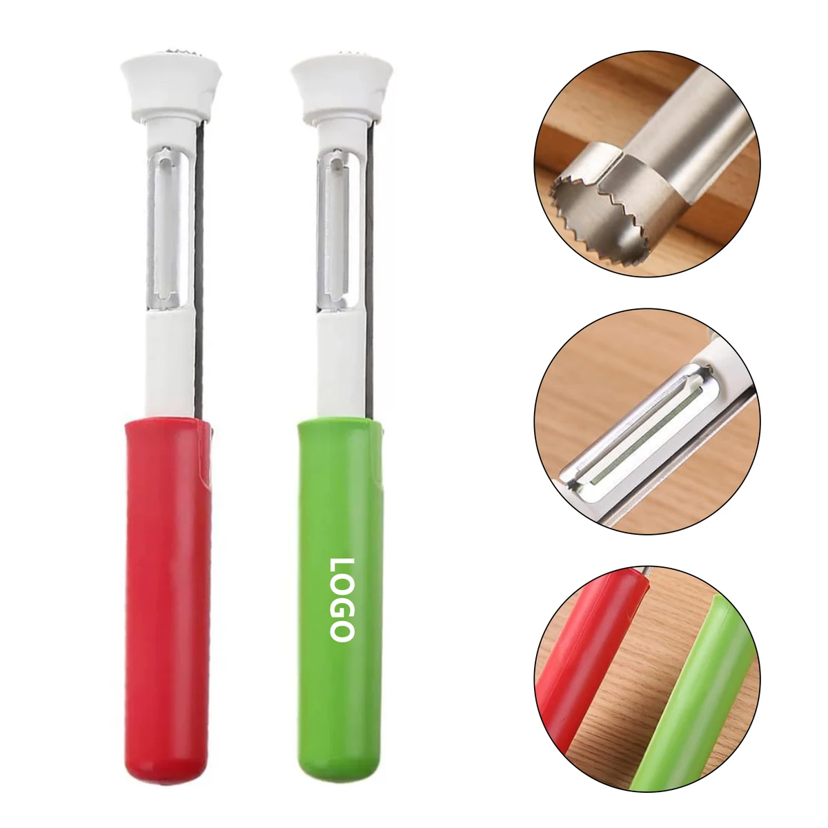 2 in 1 Stainless Steel Fruit Corer Peeler 1