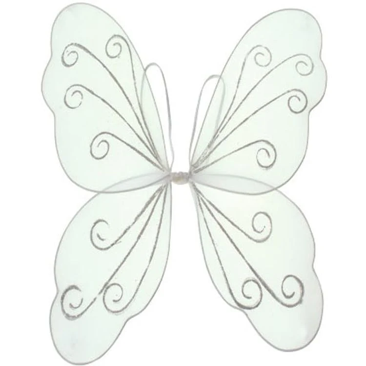 Glitter Butterfly Wings - White 1