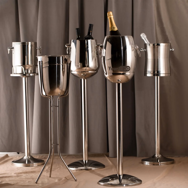 24"H Wine Bucket Stand w/ 1-Bucket Capacity