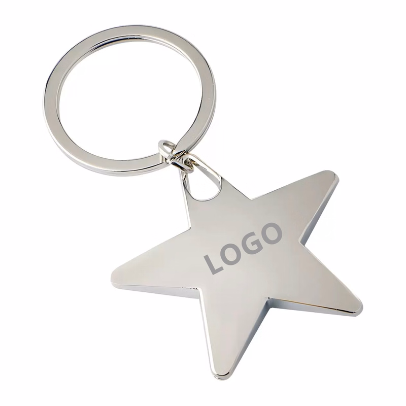 Alloy Five-Pointed Star Keychain