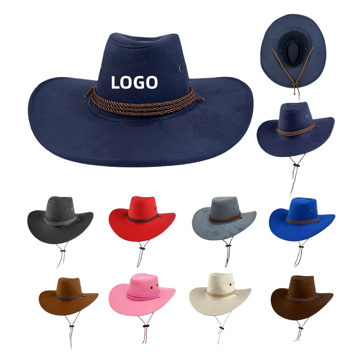 Suede Western Cowboy Hat 1