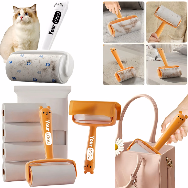 Super Sticky Pet Hair Roller Refill Paper With Bear Handle