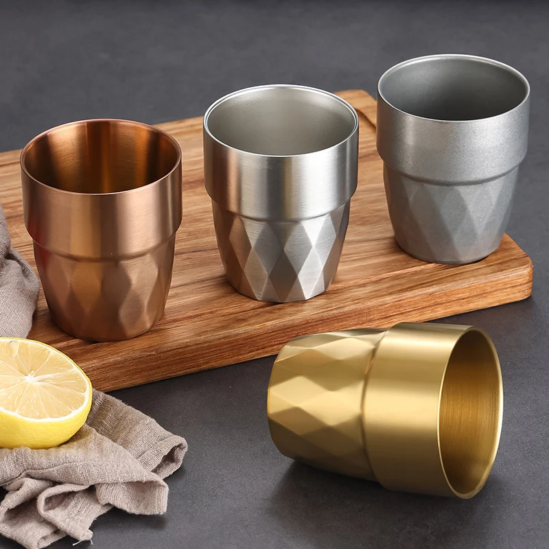 12 Oz Stackable Double Wall Stainless Steel Cups 1