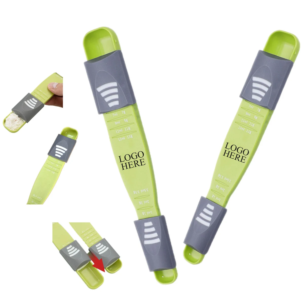 Measuring Spoon with Double End Adjustable Scale 1