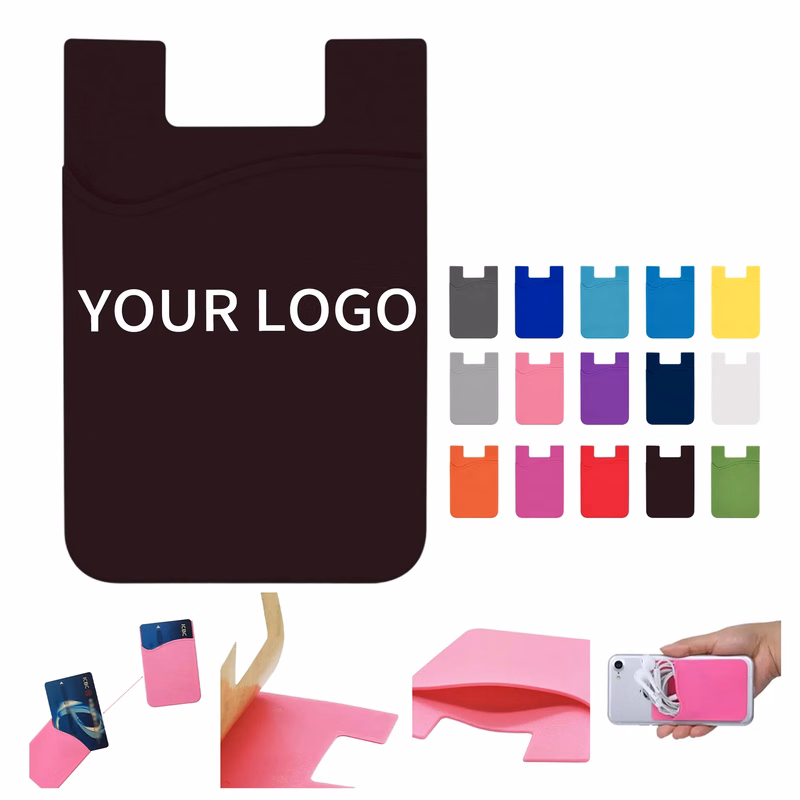 Silicone Phone Wallet 3.4x2.2 Inch Compact Design