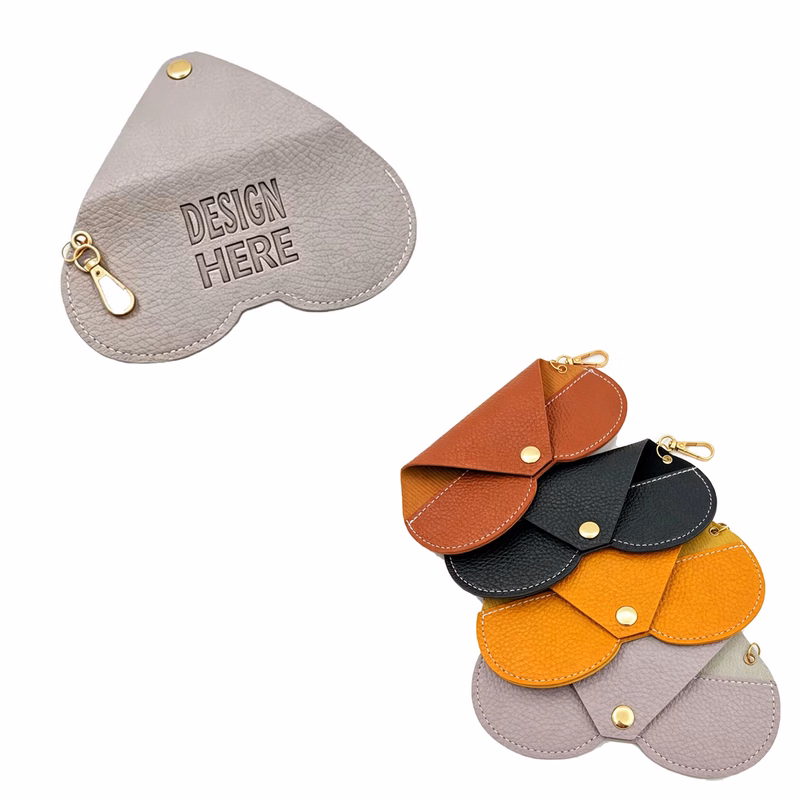Pebbled Grain Snap Fastener Glasses Carry Pouch