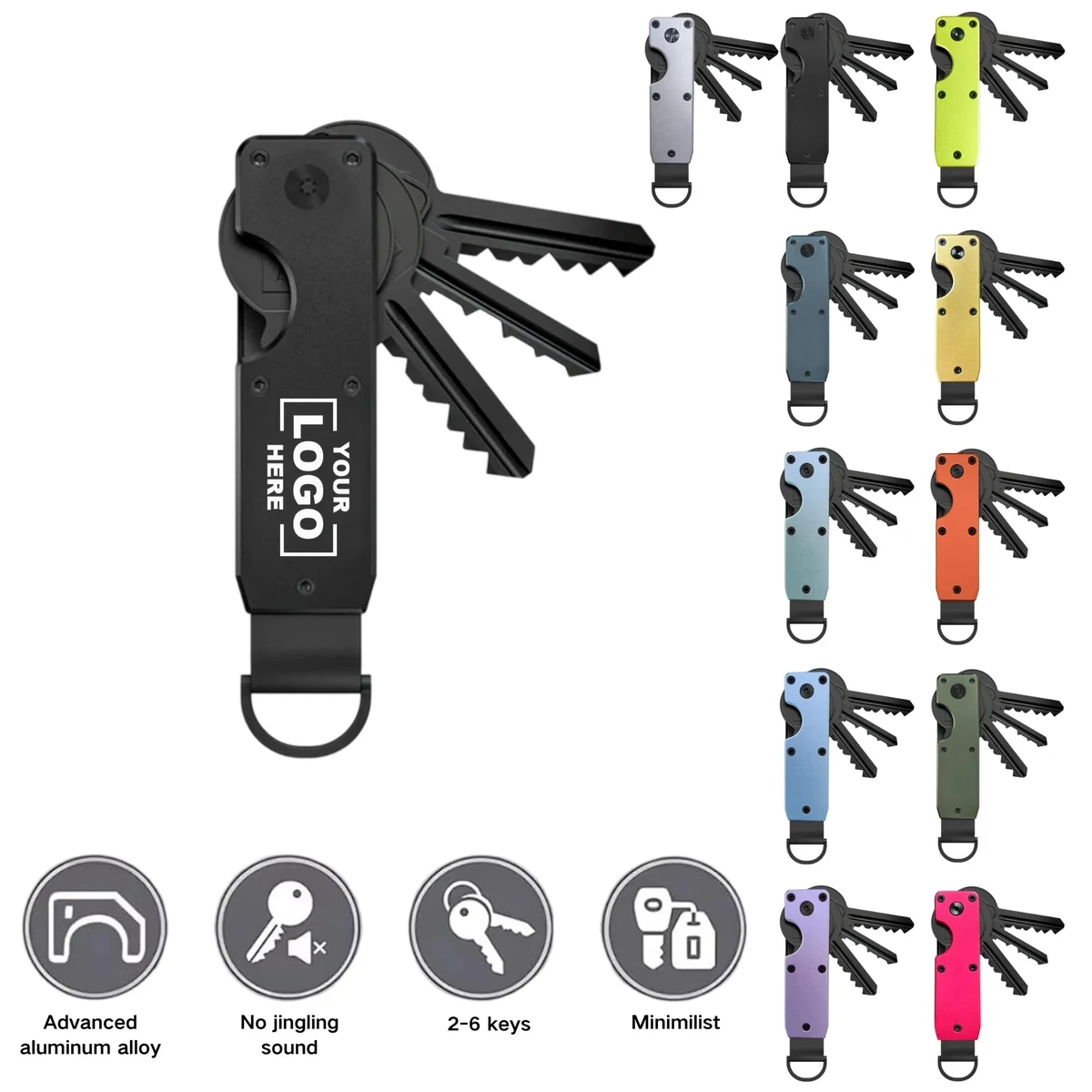 Aluminum Alloy Portable Key Organizer Keychain 1