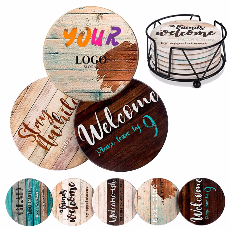 Wood Absorbent Table Coaster
