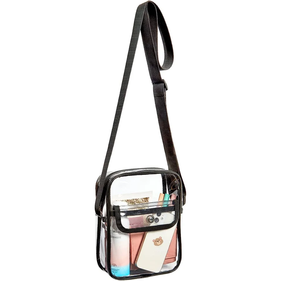 ClearPass Crossbody Bag w/ Flap and Button Closure 1