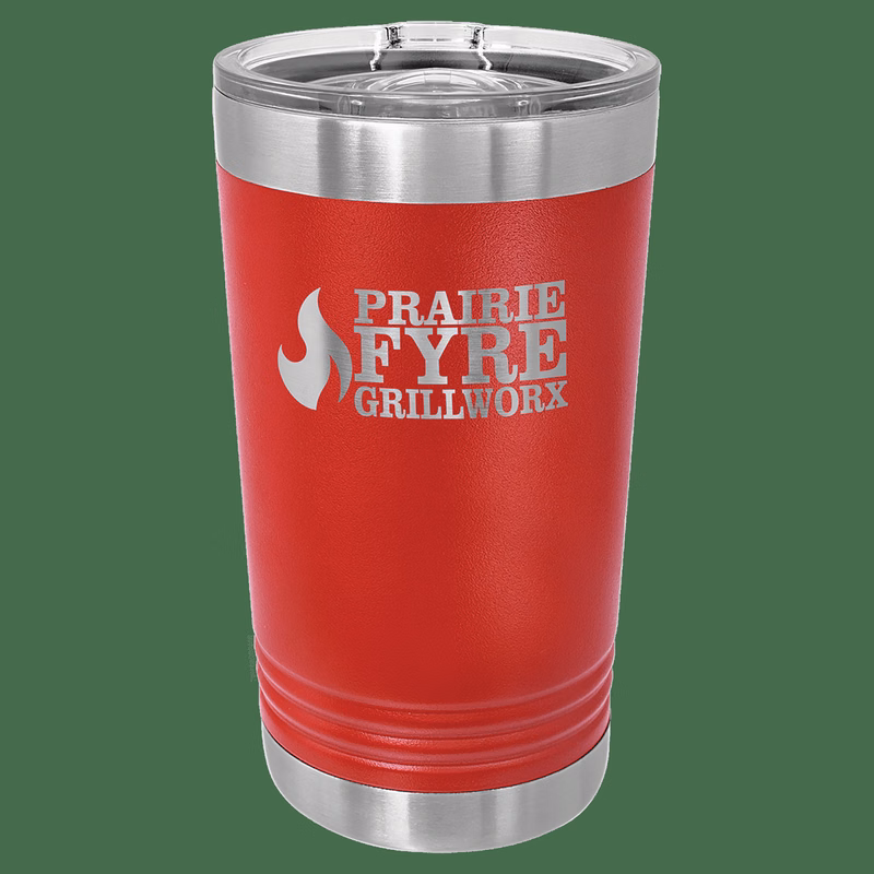 16 oz. Red Laser Engraved Polar Camel Pint Tumbler w/Slider Lid