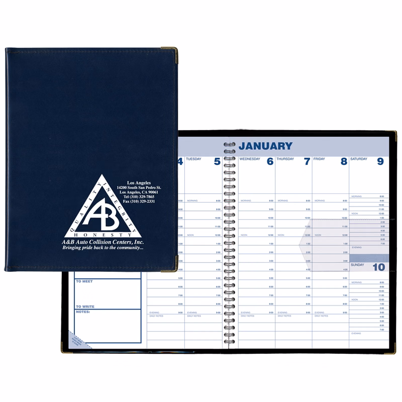 Softouch Sewn Weekly Diary w/ Metal Corners