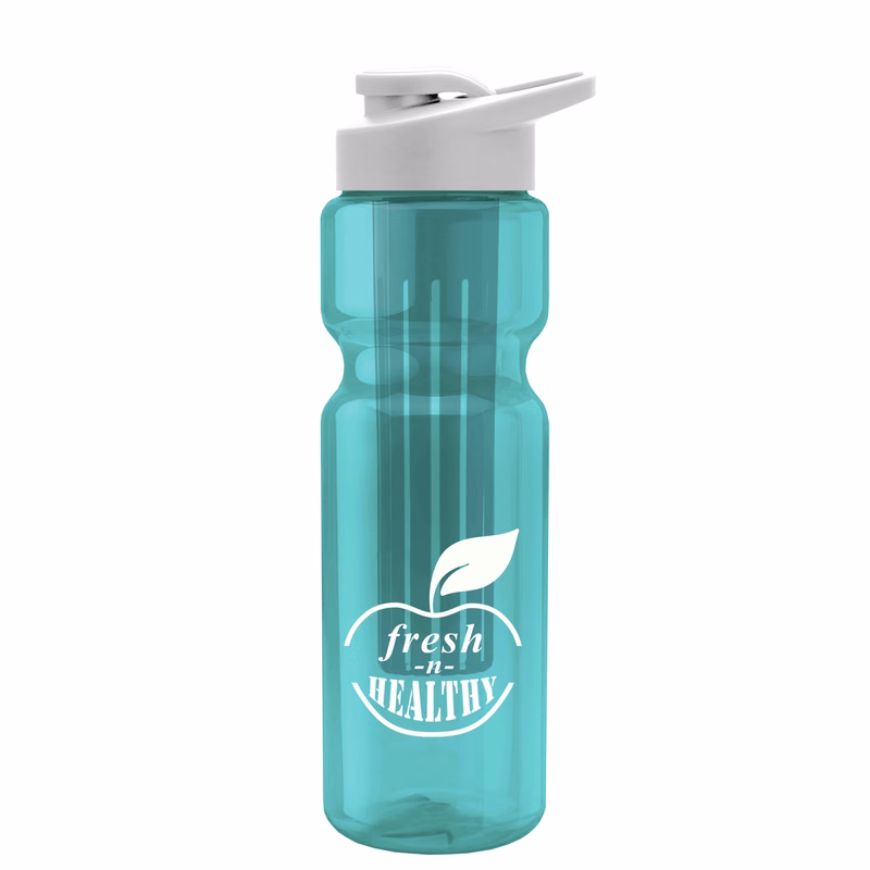 Champion - 28 oz. Transparent Bottle with Drink thru and Large Infuser