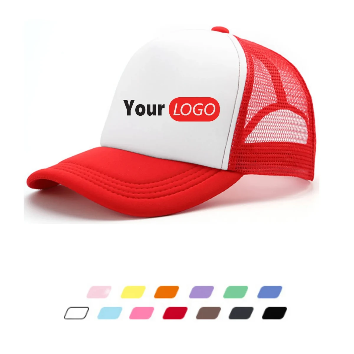 Custom Logo Trucker Adjustable Baseball Cap Kids Unisex 1