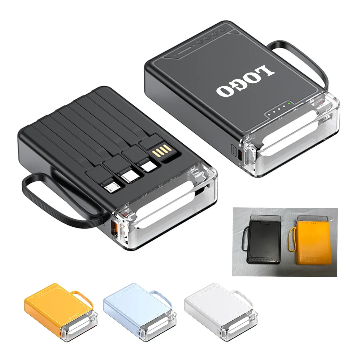 5000 mAh With Flashlight And Four-wire Power Bank 1
