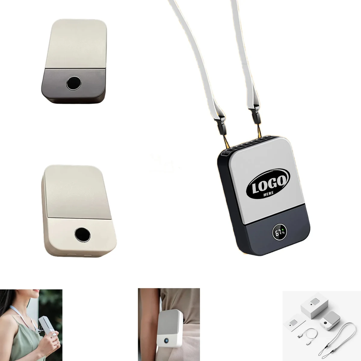 Portable Mini Hanging Neck Fan with Adjustable Lanyard 1