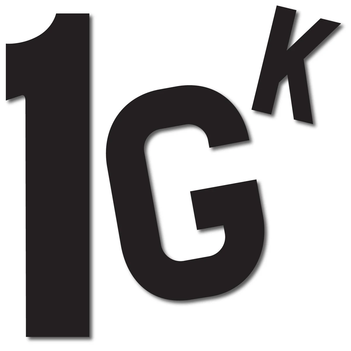 2" Individual Black Letters or Number Sticker 1