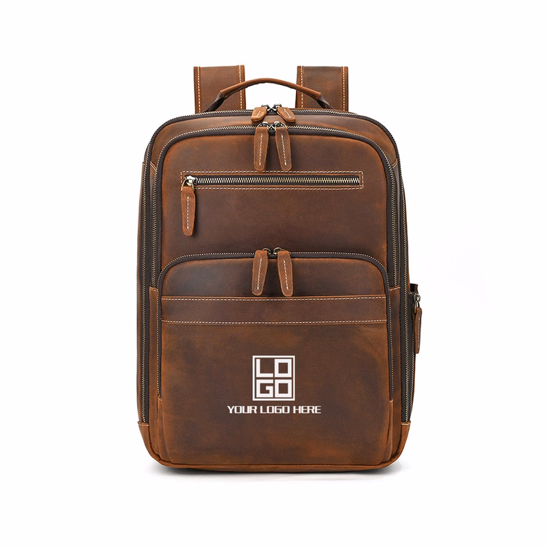 Retro Multi layer Zipper Backpack