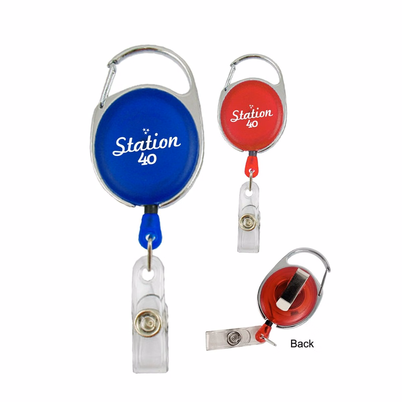 Heavy Duty Carabiner Badge Reel - Close Out