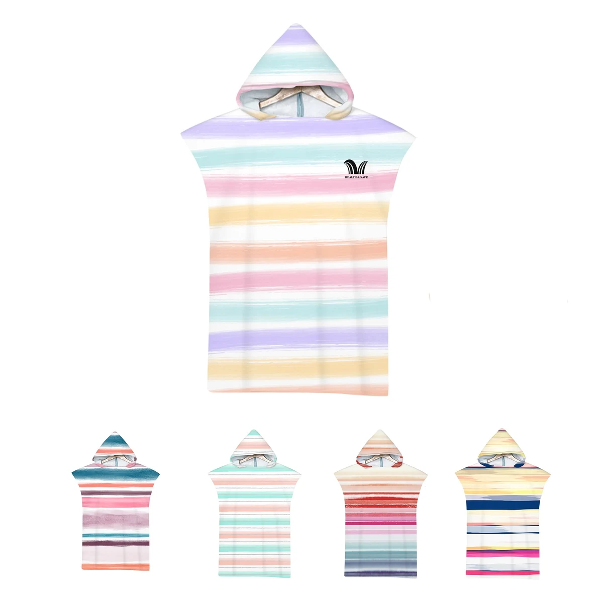 Surf Poncho Changing Beach Towel Robe With Hood 1