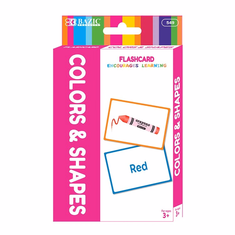 Colors & Shapes Preschool Flashcards