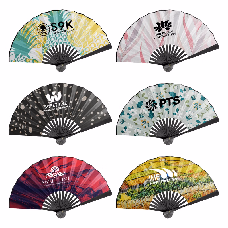 13" L Large Folding Paper Fan