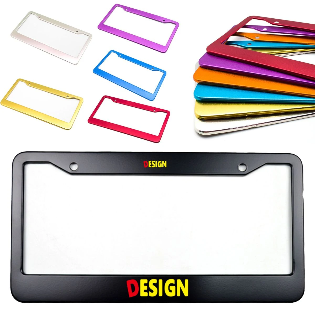 Colored Aluminum License Frame 1