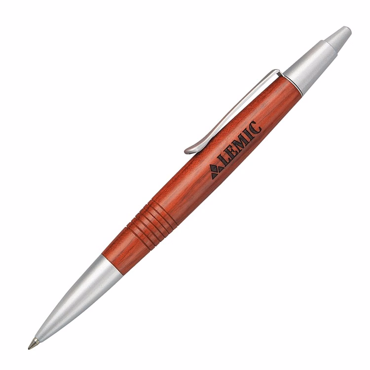 Ava Wood Click Action Ballpoint
