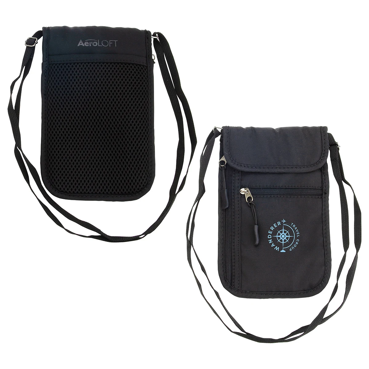 AeroLOFT® Jet Black Safety Organizer Neck Wallet 1