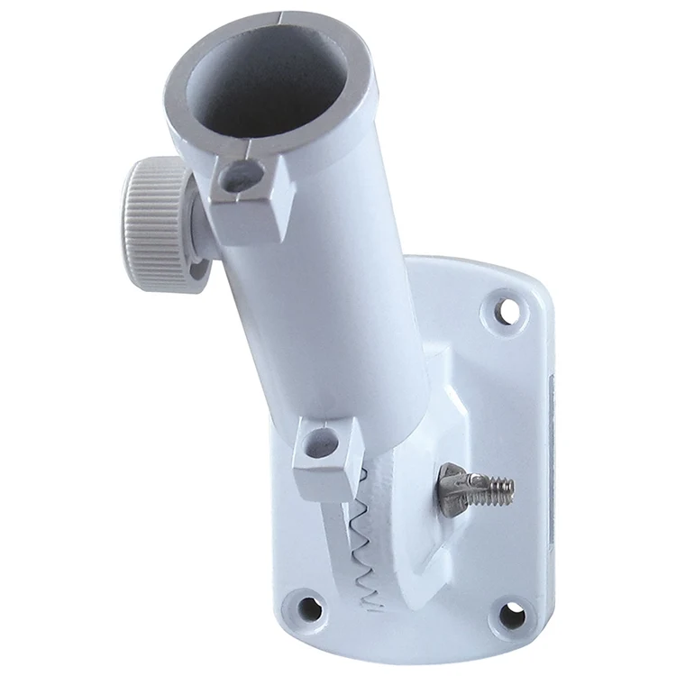 Adjustable White Cast Aluminum Bracket for 1" Flagpole 1