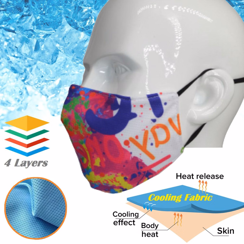 Kids Icy-Kool Summer Relief Cooling Face Masks 4 Layer Mask