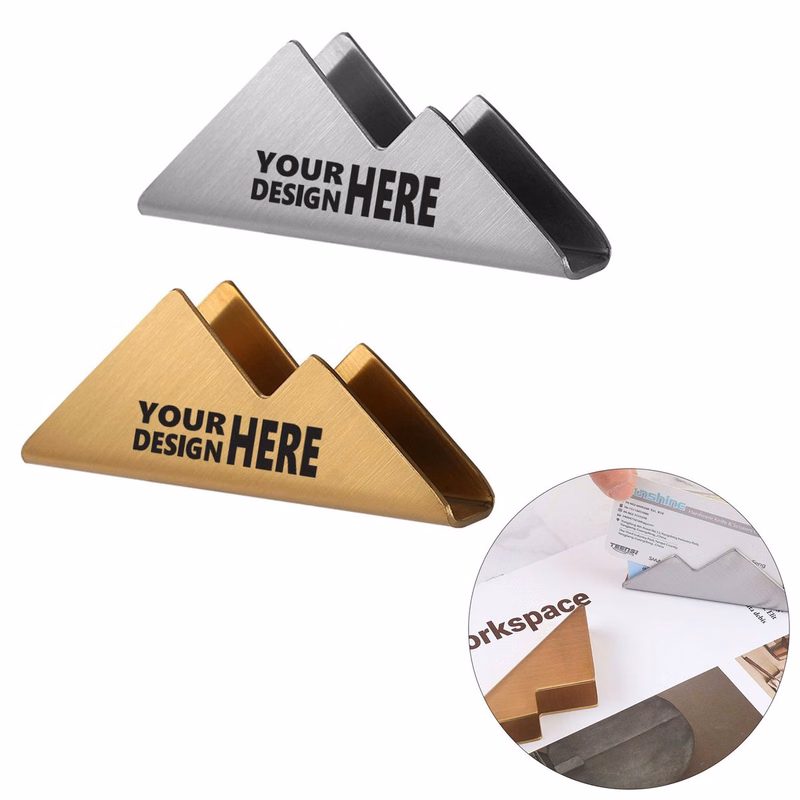 Creative Gold Business Card Display Stand
