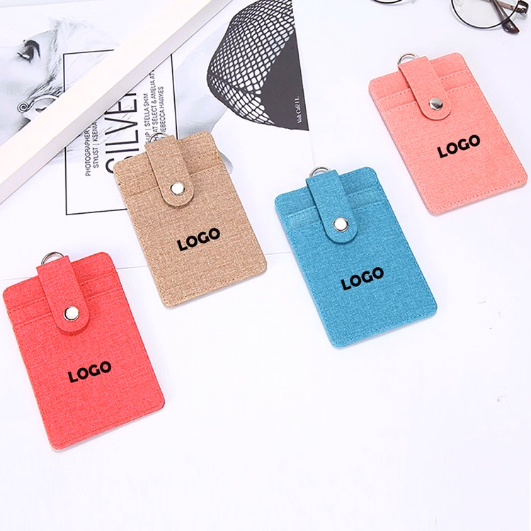 PU Leather Card Holder with Key ring