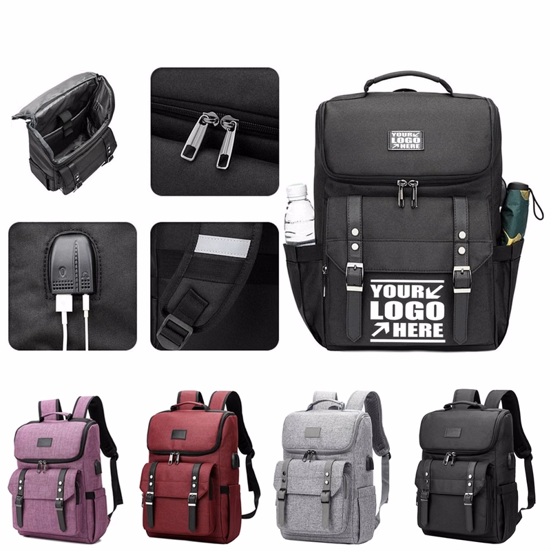Custom Usb Charging Port Durable Travel Laptop Backpack