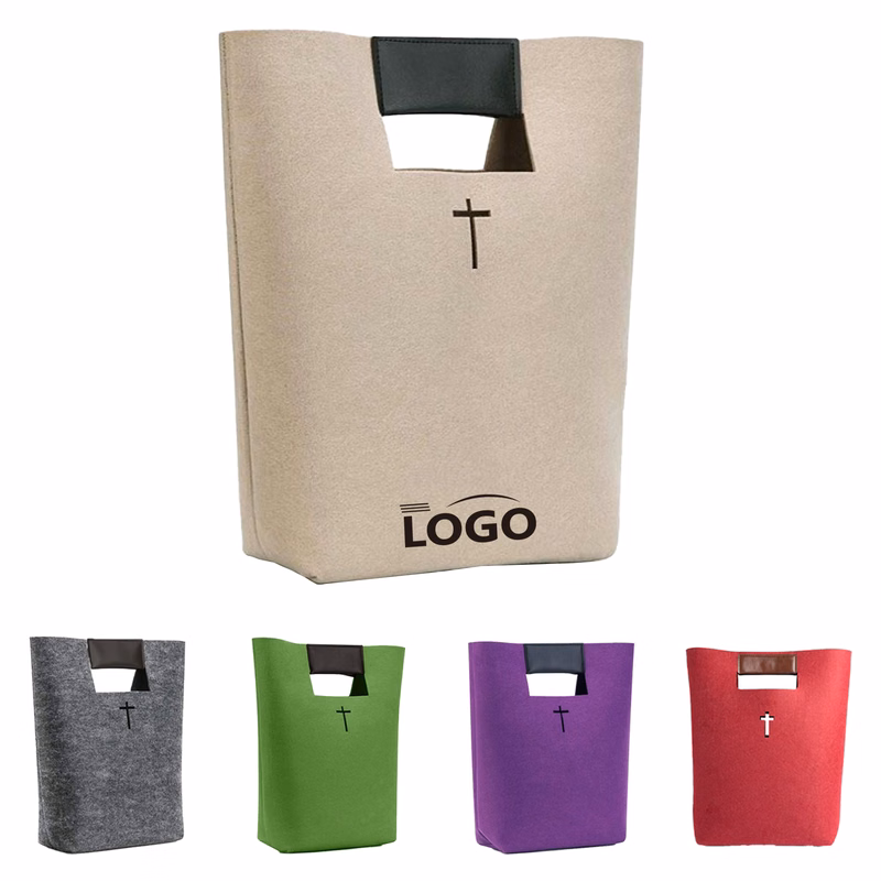 Cross Felt Tote Bag with Ample Space