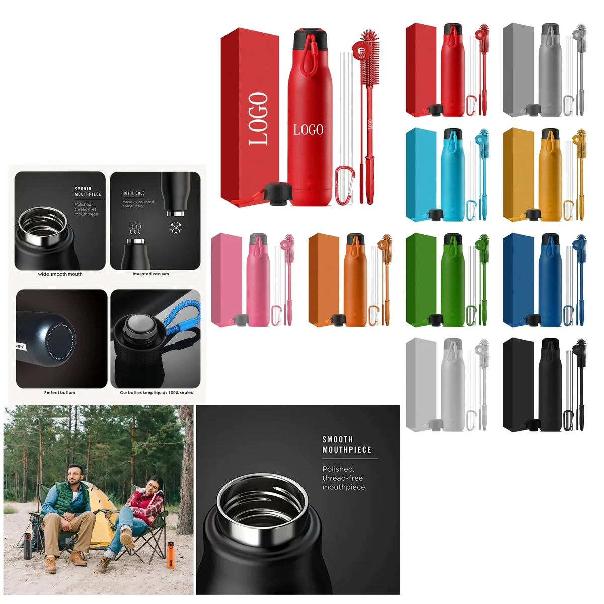 12oz Stainless Steel Double Wall Insulated Flask 1