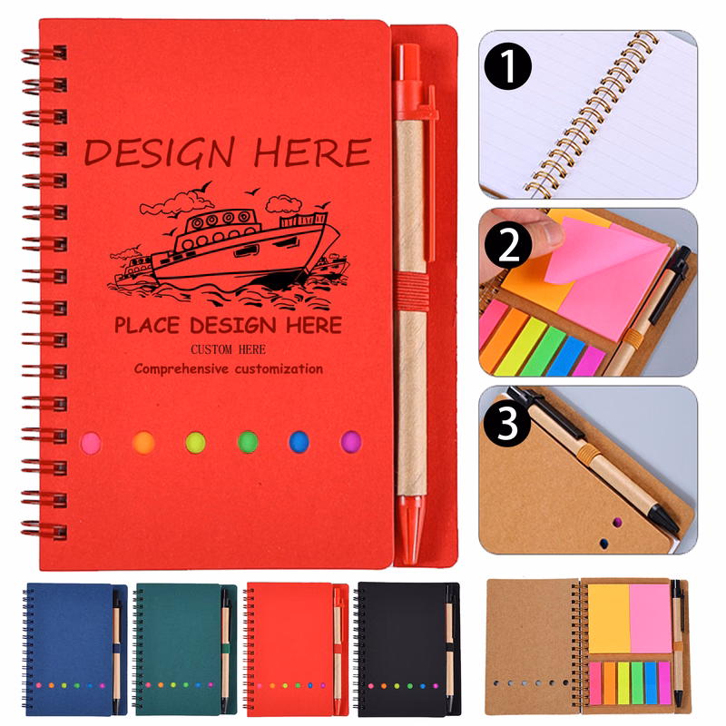 Portable A5 Notepad with Pen