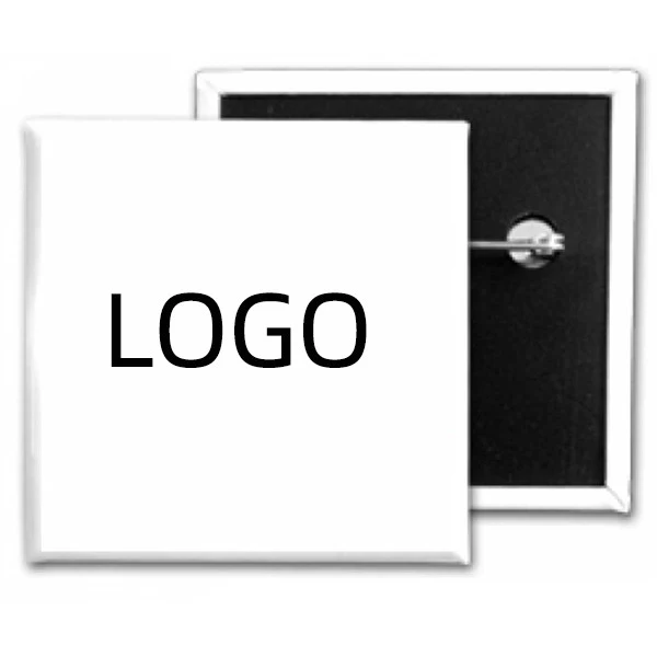 1 15/16" Square Button Badge Custom Button 1