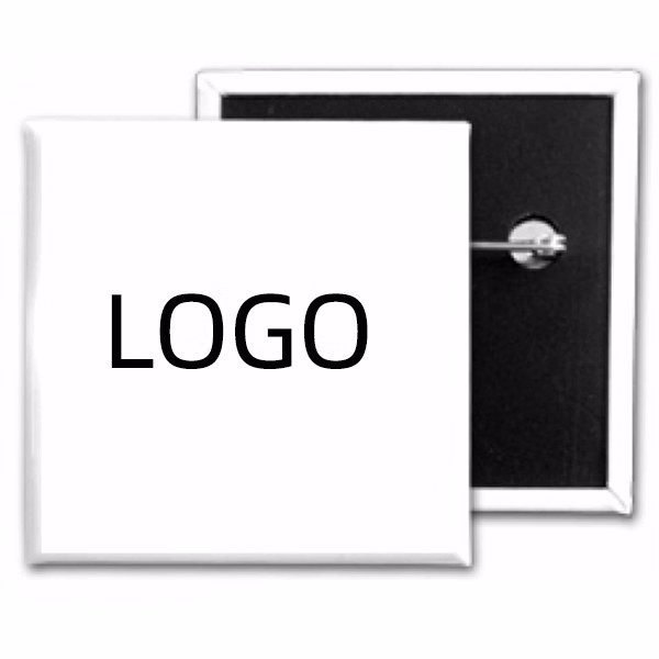 1 15/16" Square Button Badge Custom Button