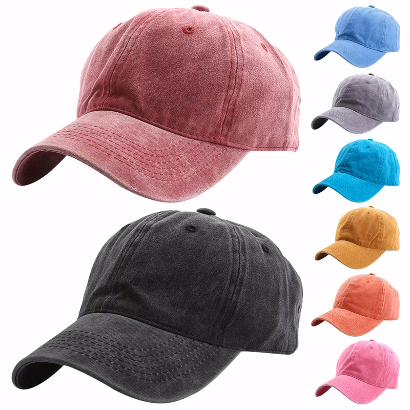 Washed Cotton Denim Baseball Cap