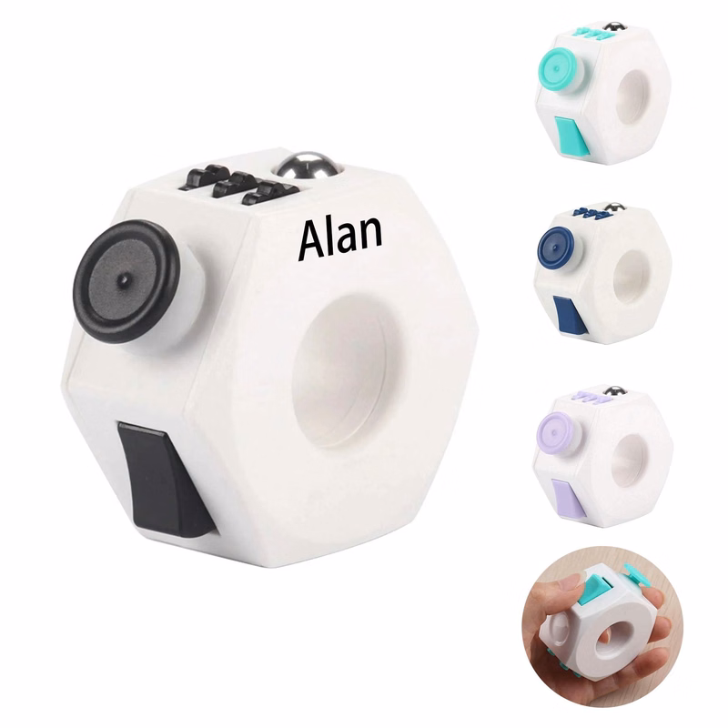 Cube decompression ring stress relief toy