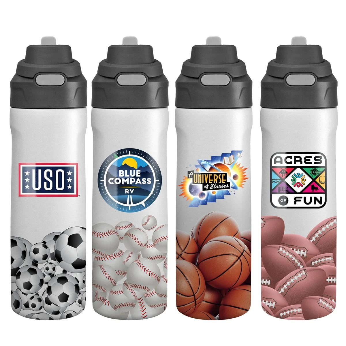 Pop Up 24 Oz. Recycled Sports Bottle, custom water bottle with logo imprint 1