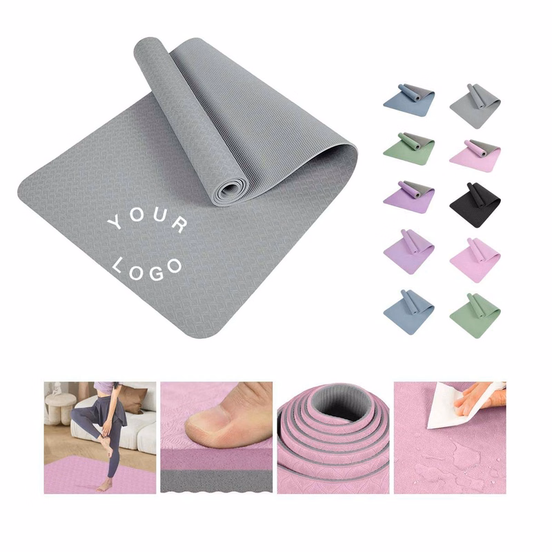 Non Slip Yoga Mat TPE for Exercise Comfort