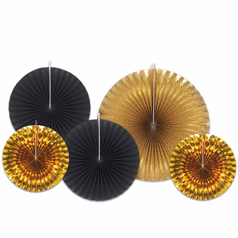 Assorted Paper & Foil Decorative Fans